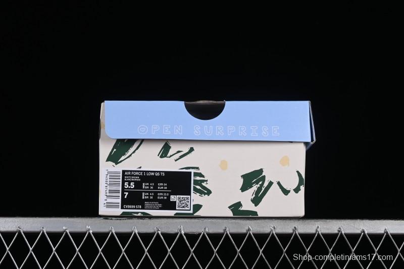 Nike Air Force 1 '07 Low Casual Sneakers in Dusty Rose with Hand-Painted Details - CV8699-578