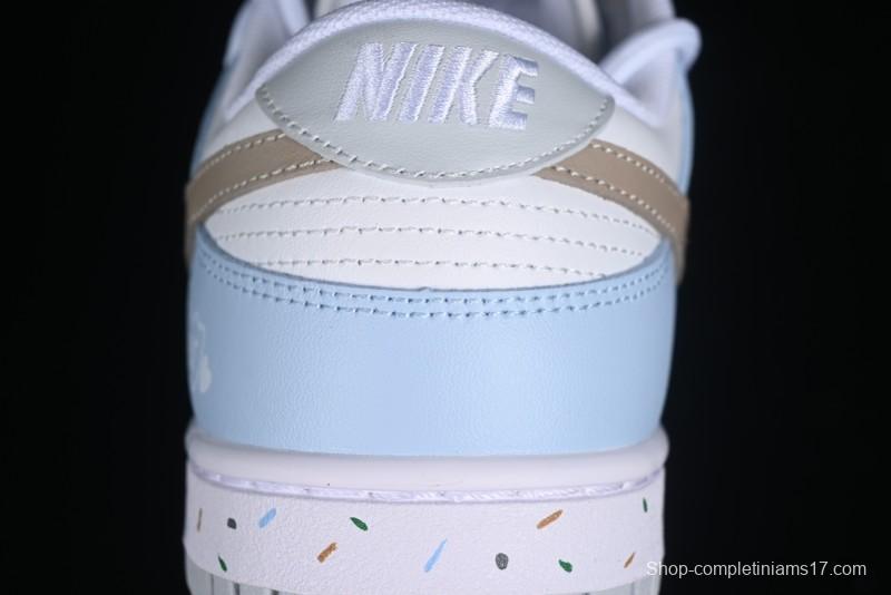 Nike Dunk Pure "Platinum" SB Low-Top Casual Sneakers with Dual Laces and Bear-Inspired Design - DV0831-101