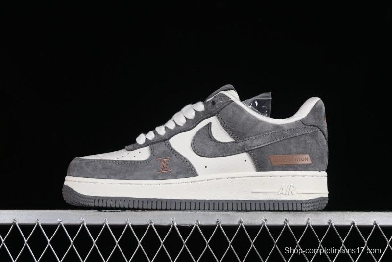 Nike Air Force 1 '07 Low LV Collaboration - Beige Grey Pigskin Casual Sneakers - HD1968-011
