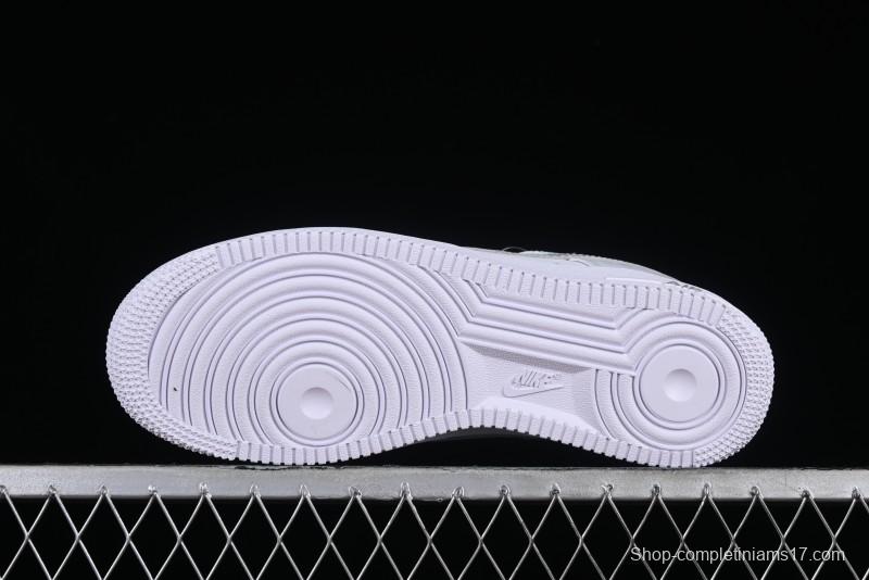 Nike Air Force 1 '07 Low Customized Anime Theme Gradient Grey Swoosh Casual Sneakers - FN0366-102