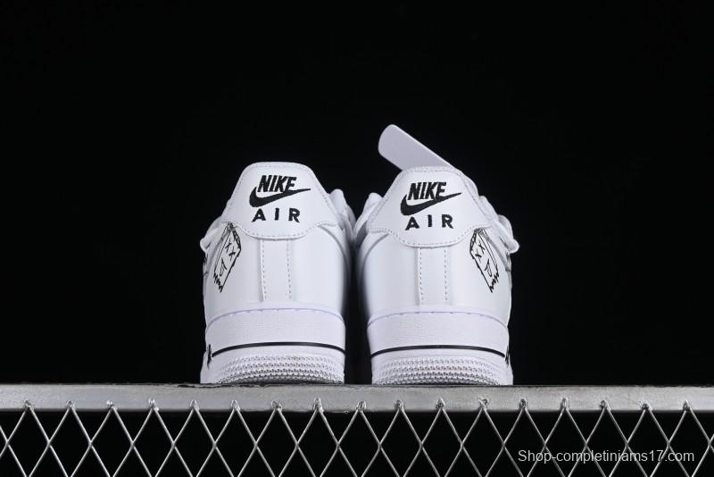 Nike Air Force 1 '07 Low Graffiti Casual Sneakers - CV9879-541