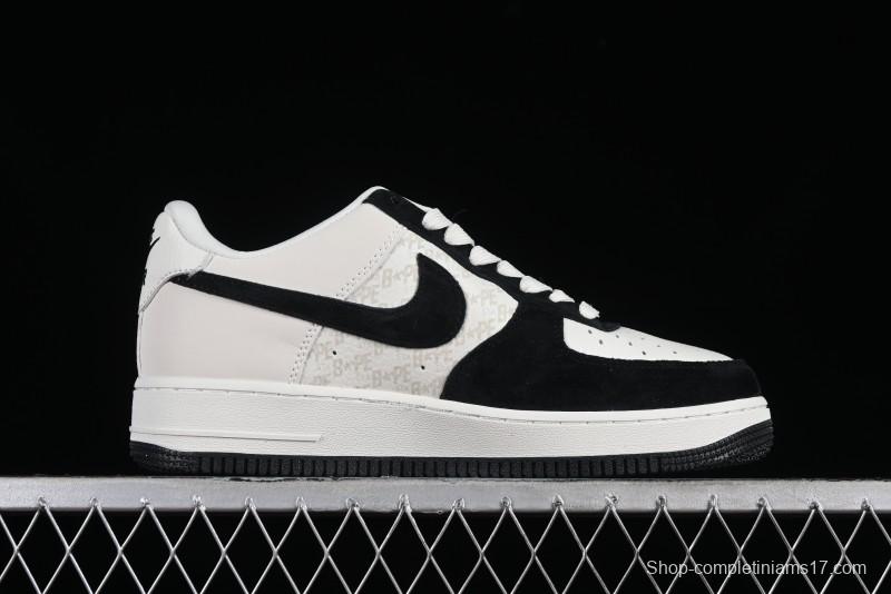 Nike Air Force 1 '07 Low BAPE Collaboration - White Black Camo Casual Sneakers - BA8806-845
