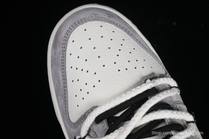 Nike SB Dunk Low LV Collaboration - Grey Pigskin Print Anniversary High-End Custom Low-Top Casual Sneakers - SJ2068-232