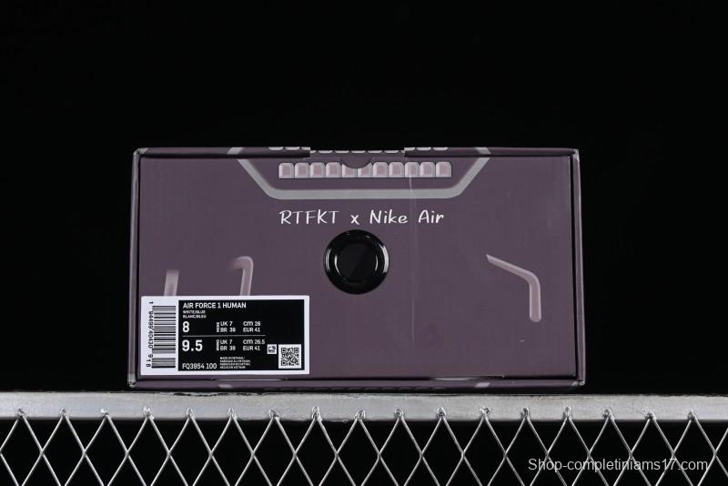 Nike RTFKT x Nike Air Force 1 Low Casual Sneakers with Full-Length Air Cushion - FQ3954-100