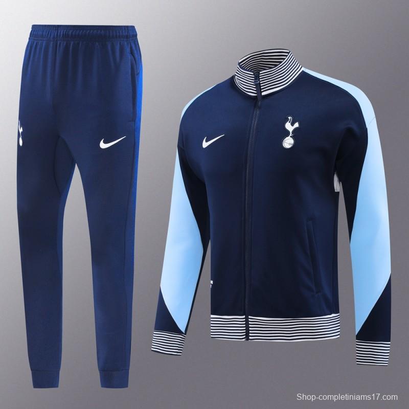 24/25 Tottenham Spur Navy Full Zipper Jacket +Long Pants