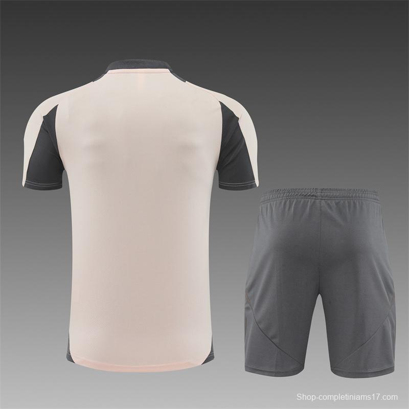 24/25 Real Madrid Pink Short Sleeve Jersey+Shorts