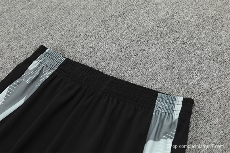 2024 Italy Black Half Zipper Jacket+Long Pants