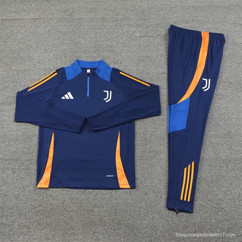 24/25 Juventus Navy Half Zipper Jacket+Long Pants