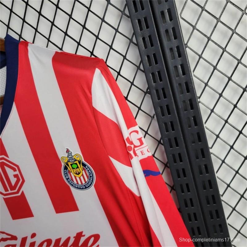 24/25 Chivas Guadalajara Home Long Sleeve Jersey