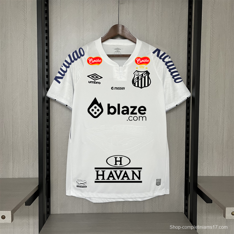 24/25 Santos &amp; Neymar Home S-XXXXL Jersey