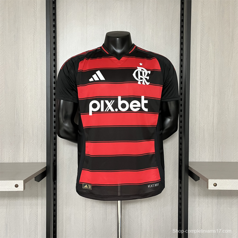 25/26 Player Version Flamengo Home All Sponsor S-XXXXL Jersey