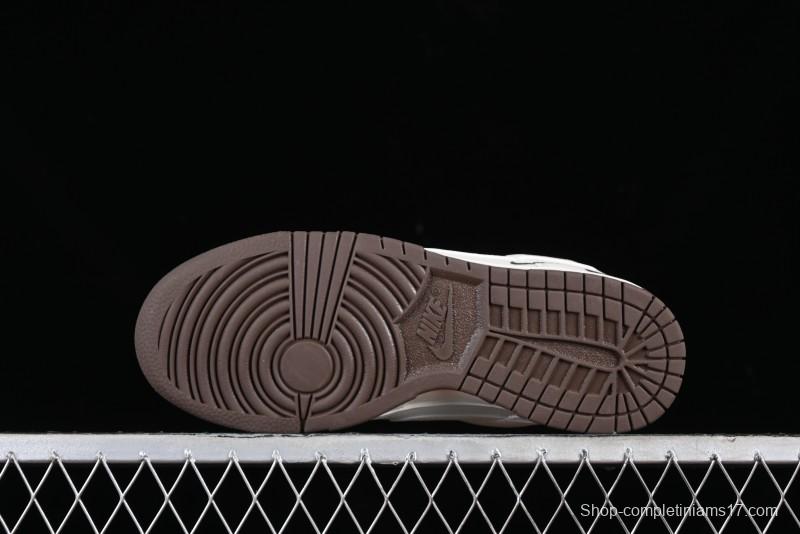 Nike SB Dunk Low BAPE Collaboration Anniversary Edition - White with Brown Swoosh Low-Top Casual Skate Shoes - XD6188-019