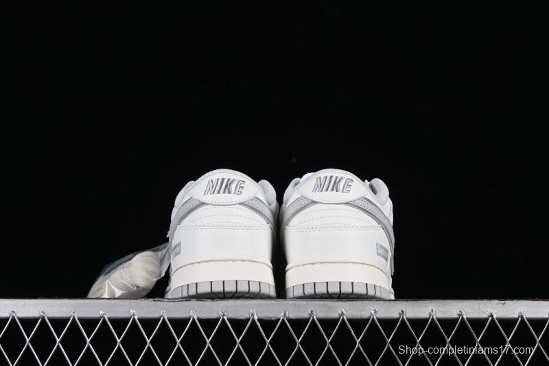 Nike Supreme x Nike SB Dunk Low Casual Skate Shoes in Beige Grey - RM2308-233