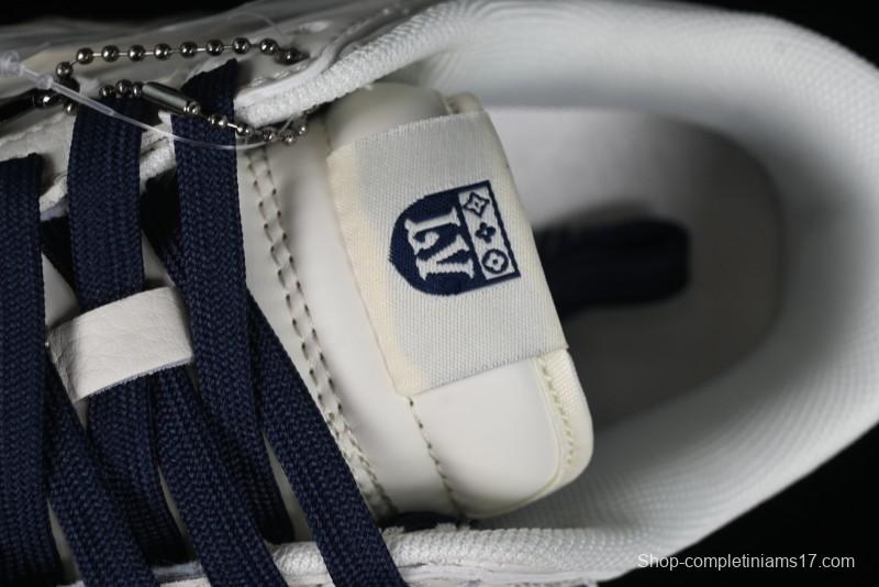 Nike SB Dunk Low LV Collaboration - Beige Red Blue Dual Color Anniversary High-End Custom Low-Top Casual Sneakers - XX2025-333