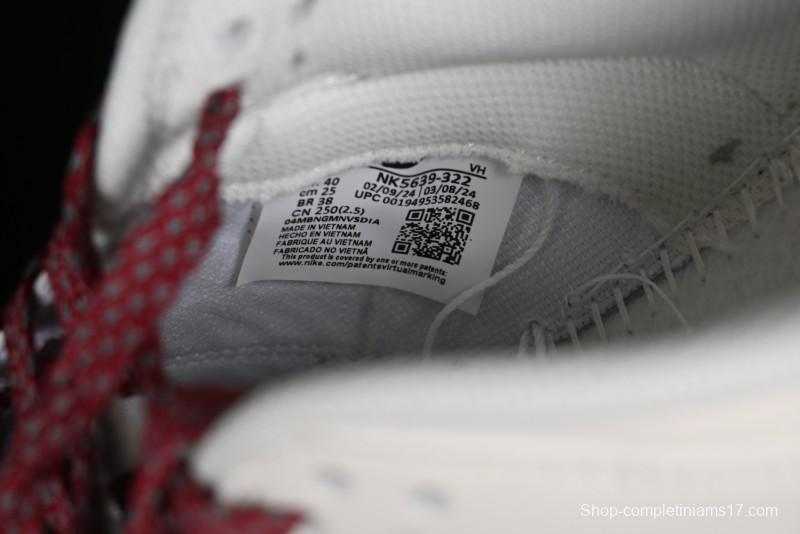 Nike SB Dunk Low Collaboration Three Swooshes Rice Wine Red Color Low-Top Casual Skateboarding Shoes - NK5639-322