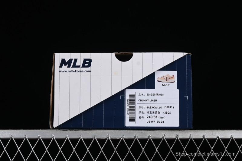 MLB Chunky Liner Basic New York Yankees Thick Sole Casual Sneakers with 6cm Height Increase - 3ASXCA12N43BGS