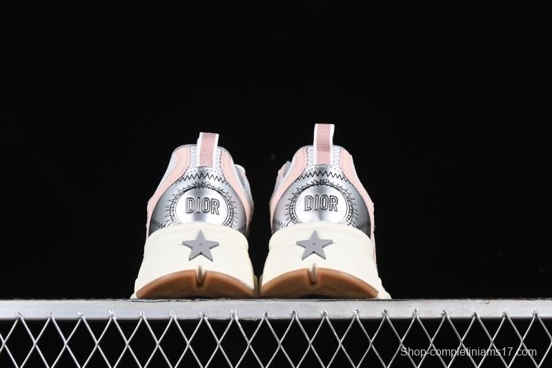 Dior Chrono Round Toe Lace-Up Lifestyle Casual Running Sneakers - 15U PINK