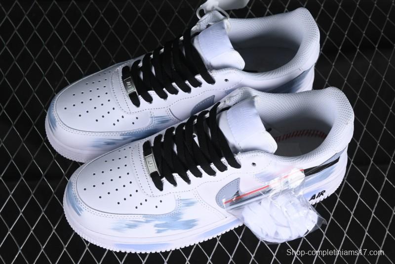 Nike Air Force 1 '07 Low Casual Sneakers with Two-Tone Shadow Swoosh and Custom Anime Art - CW2288-111