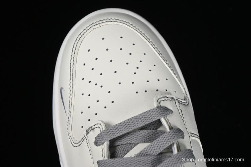 Nike SB Dunk Low OFF-WHITE Collaboration - Light Beige Grey Check Anniversary High-End Custom Low-Top Casual Sneakers - DJ2024-001