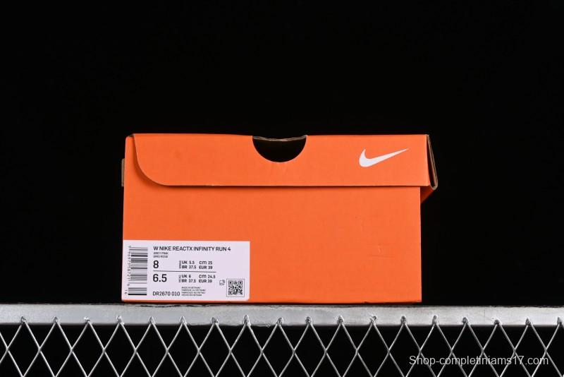 Nike ZoomX Infinity Run 4 Professional Cushioned Running Shoes with Knit Upper - DR2670-010