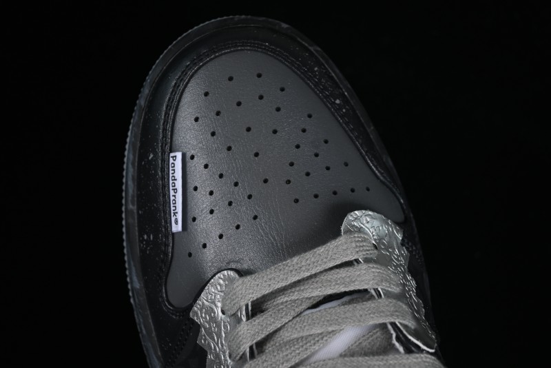 Nike Air Jordan 1 Low AJ1 Panda Prank Modern Gray Silver Black Low-top Casual Sneakers - 553560-053