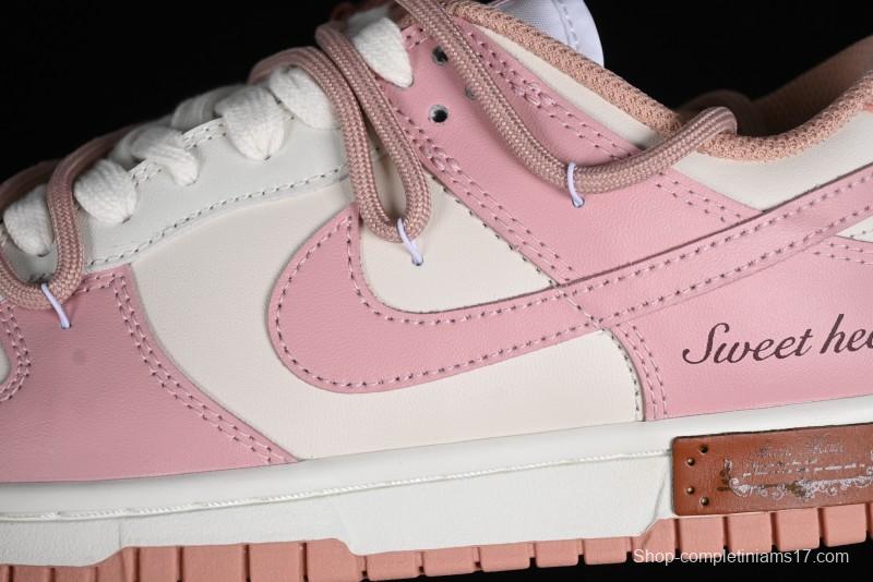 Nike Dunk Low ESS Custom Edition Rose Pink Retro Sweetheart Low-Top Casual Sneakers - DD1503-118