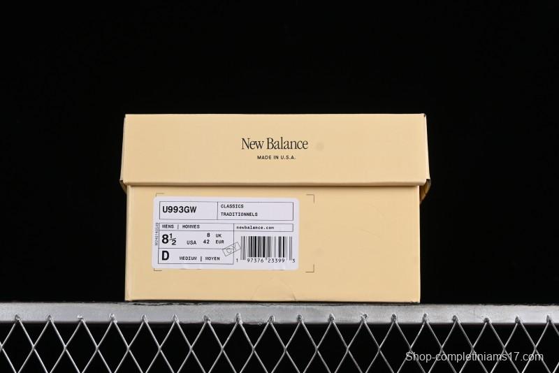 New Balance Made In USA M993 Series Classic Retro Running Shoes - U993GW