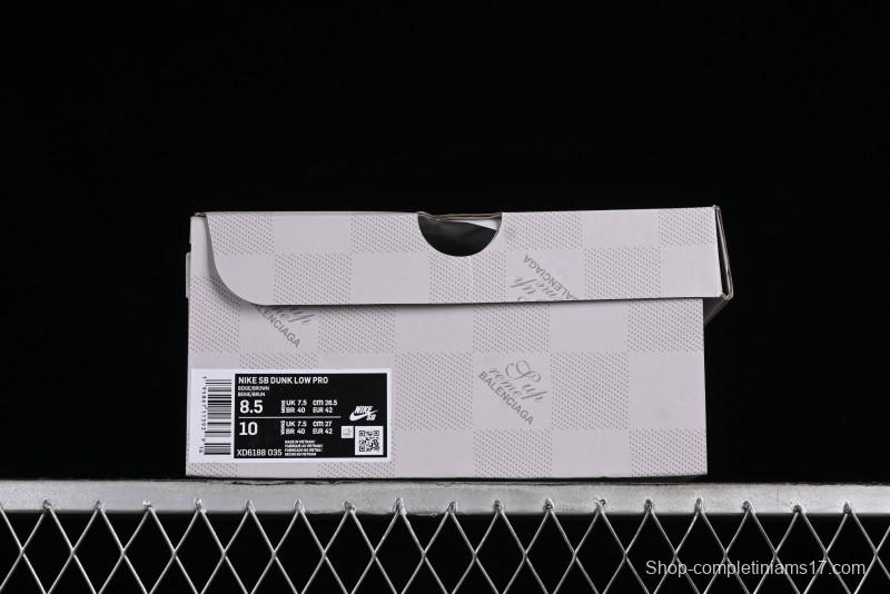 Supreme x Nike Dunk Low SB Skate Shoes with Zoom Air Cushion - XD6188-035