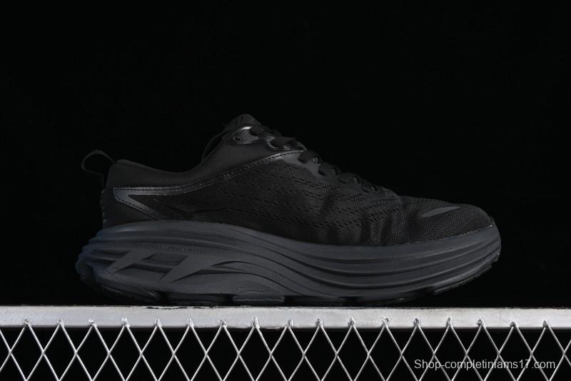 HOKA ONE ONE Bondi 8 Functional Cushioned Running Shoes with Engineered Mesh Upper - 1123202 BBLC