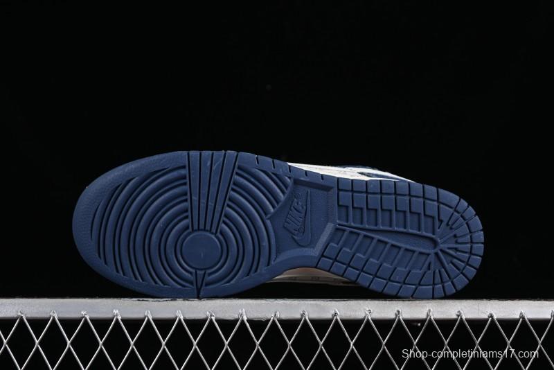 Nike SB Dunk Low Gucci Collaboration - Denim with Light Blue Swoosh Anniversary High-End Custom Low-Top Casual Sneakers - FC1688-141