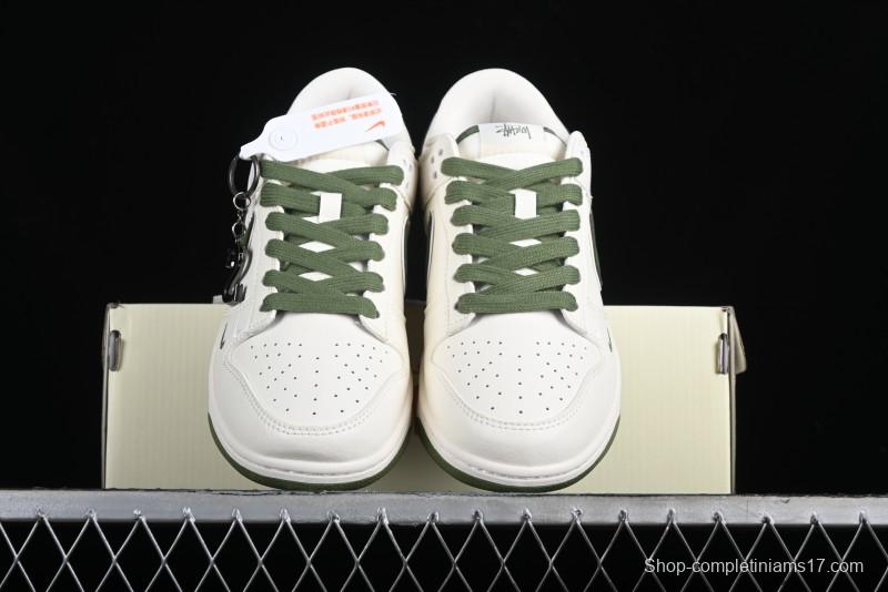 Stussy x Nike SB Dunk Low Anniversary Premium Customized Sneakers - DQ1098-381