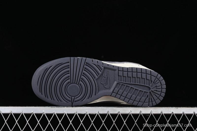 Nike SB Dunk Low Lightning Collaboration - Off White Navy Blue Small Blue Swoosh Anniversary High-End Custom Low-Top Casual Sneakers - XD1688-032