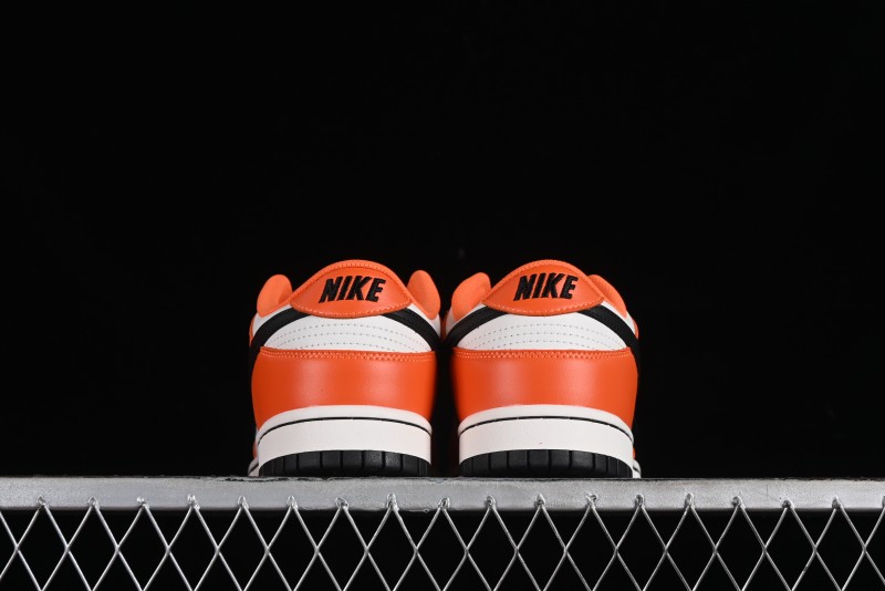 Nike SB Dunk Low Casual Skate Shoes in White, Orange, and Black - DH9765-003