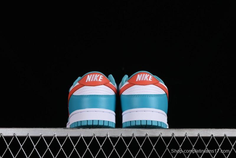 Nike SB Dunk Low Casual Skate Shoes in White Green Orange - DV0833-102