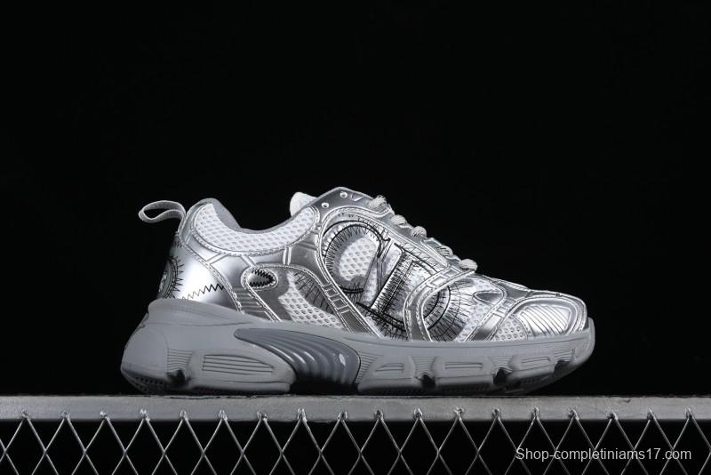 Dior Chrono Round Toe Lace-Up Lifestyle Casual Running Sneakers - 59K GREY