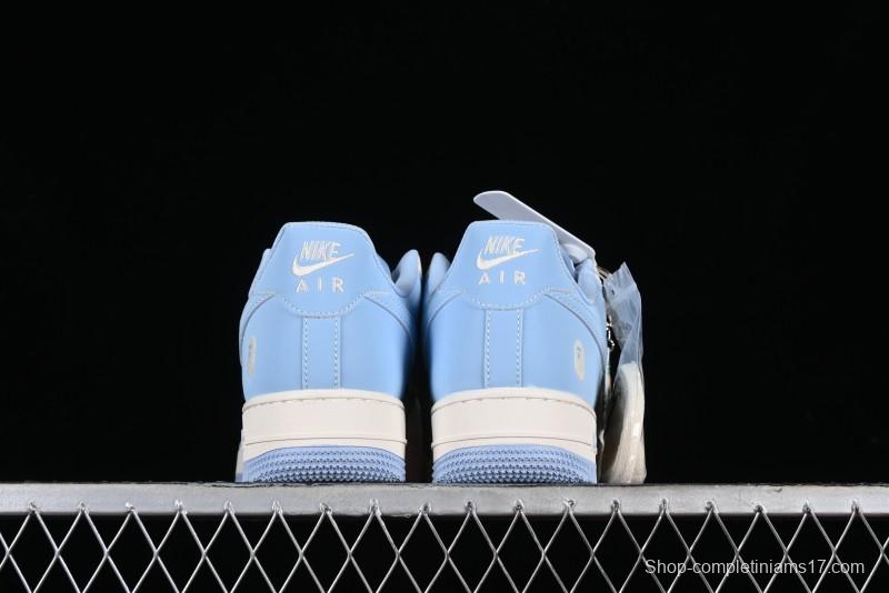 Nike Air Force 1 '07 Low Bape Collaboration - Light Grey Blue Casual Sneakers BB9599-204
