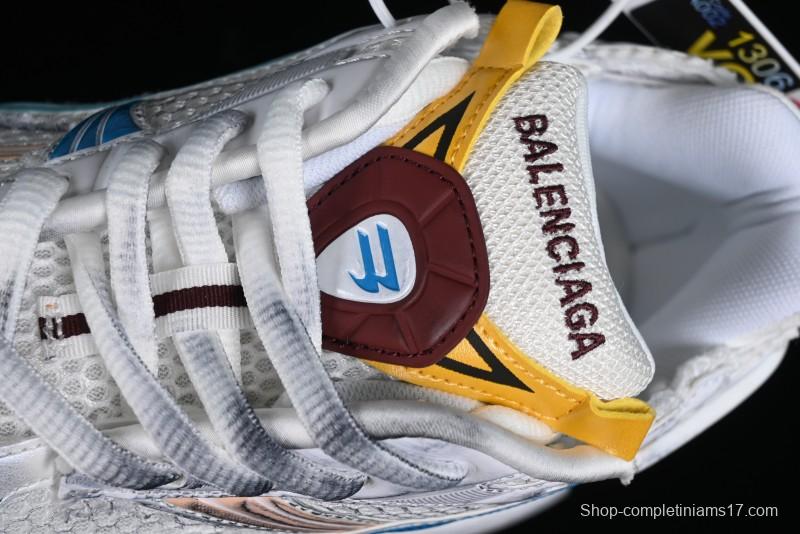 Balenciaga Runner Kith Four Color Retro Casual Sneakers - W3RBMU9754