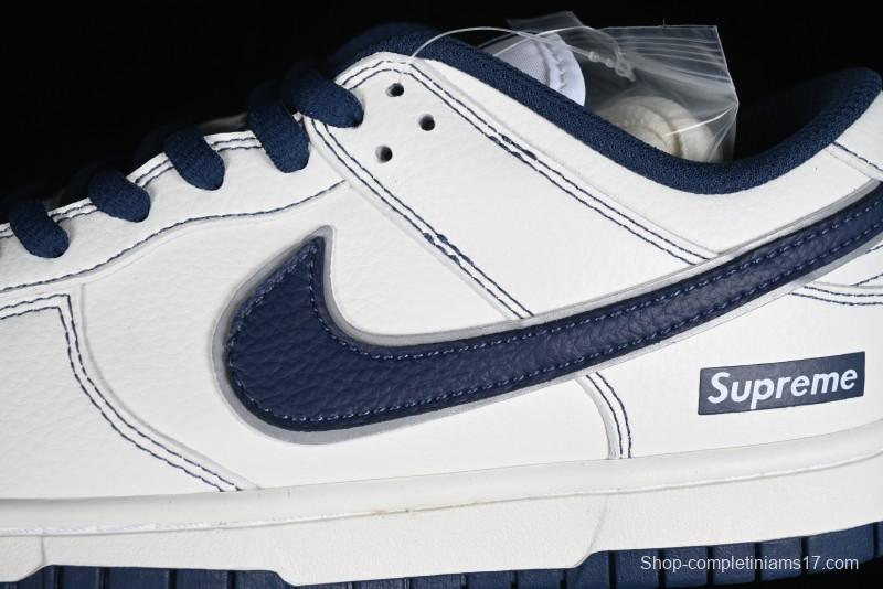Nike Supreme x SB Dunk Low Collaboration Dark Blue Colorway Low-Top Casual Skate Shoes - RM2308-238