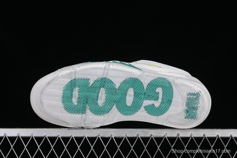 Nike Air Jordan 5 Low Retro Sneakers in White Orange Green Corduroy - CW4204-100