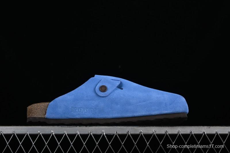 Birkenstock Arizona Soft Footbed Sandals with Suede Leather and Lambswool Lining - Original Blue