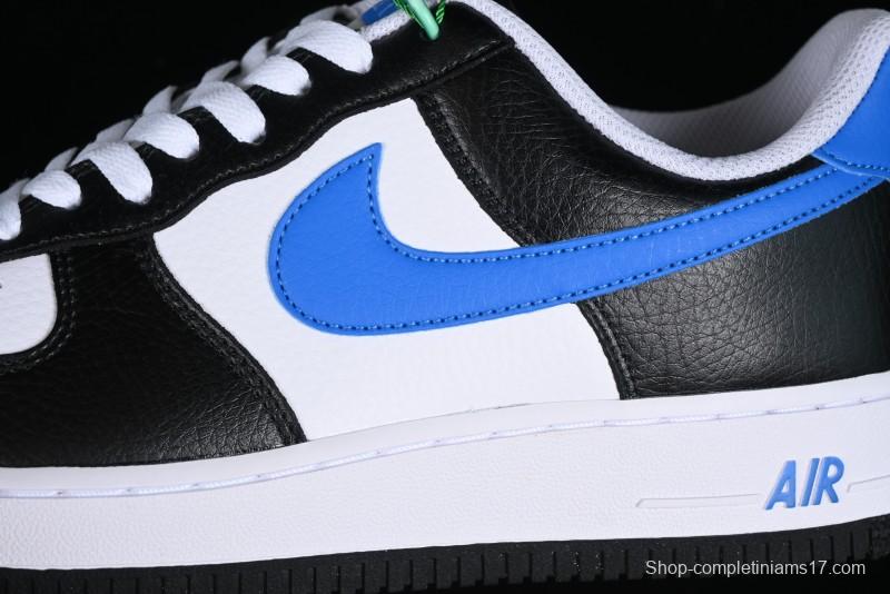 Nike Air Force 1 '07 Low White Black Blue Color Block Casual Sneakers - FN8008-001
