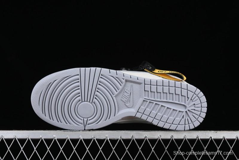 Nike SB Dunk Low OFF-WHITE Collaboration - Light Beige Grey Check Anniversary High-End Custom Low-Top Casual Sneakers - DJ2024-001