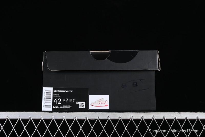 Nike SB Dunk Low Supreme Collaboration - Beige Red Mini Swoosh Anniversary Custom Low-Top Casual Skate Shoes - DJ2024-004