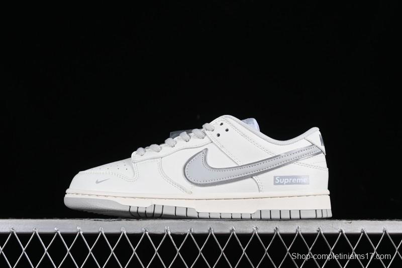 Nike Supreme x Nike SB Dunk Low Casual Skate Shoes in Beige Grey - RM2308-233