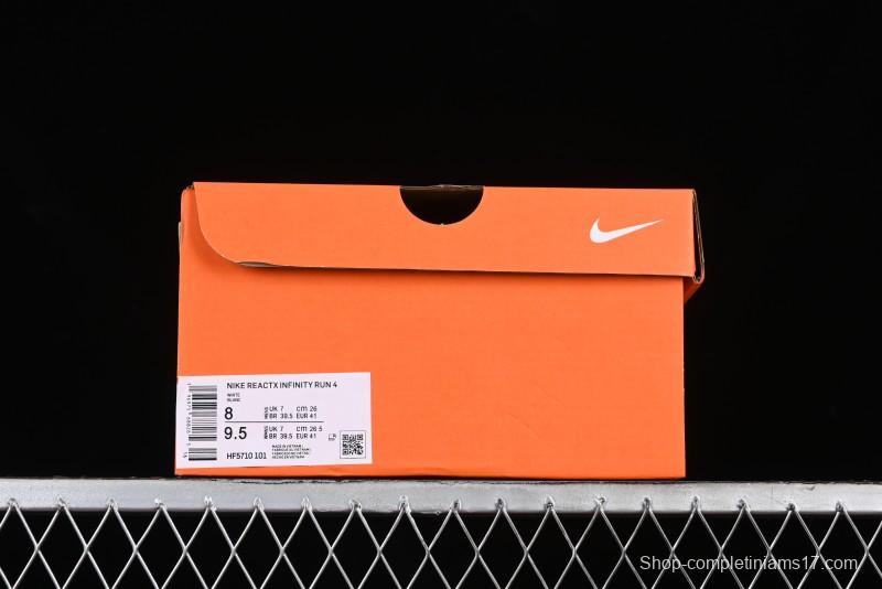 Nike ZoomX Infinity Run 4 Professional Cushioned Running Shoes with Knit Upper - HF5710-101