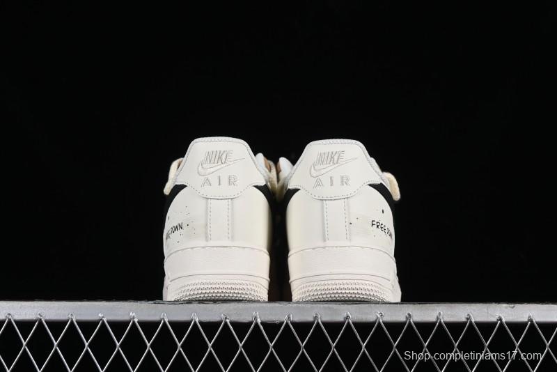 Nike Air Force 1 '07 Low Custom Cappuccino Anime-Themed Spray-Painted Casual Sneakers with Strap - ZH0316-019