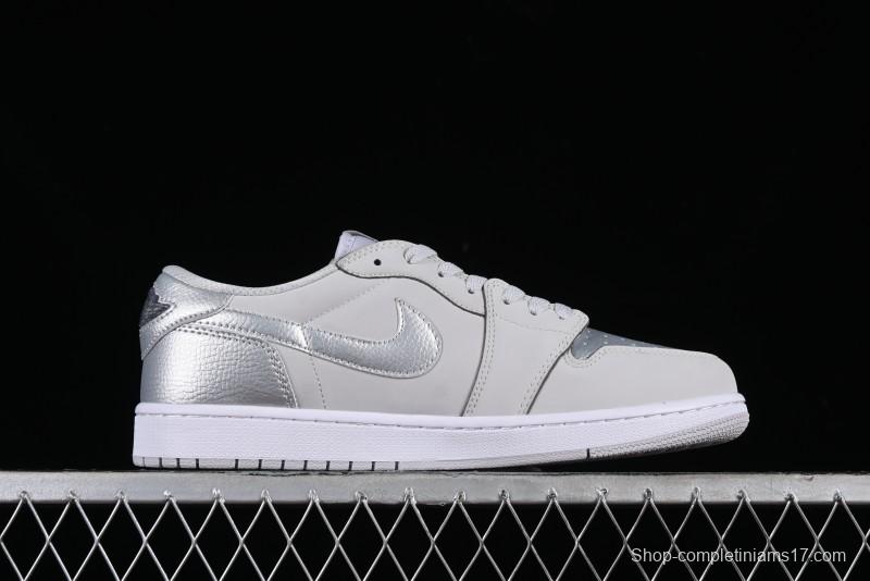 Nike Air Jordan 1 Low AJ1 Grey Silver Low-Top Casual Sneakers - CZ0790-002