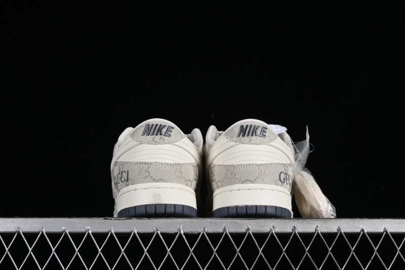 Nike SB Dunk Low Gucci Collaboration - Smoke Grey Anniversary Custom Low-Top Casual Sneakers - CF3688-003
