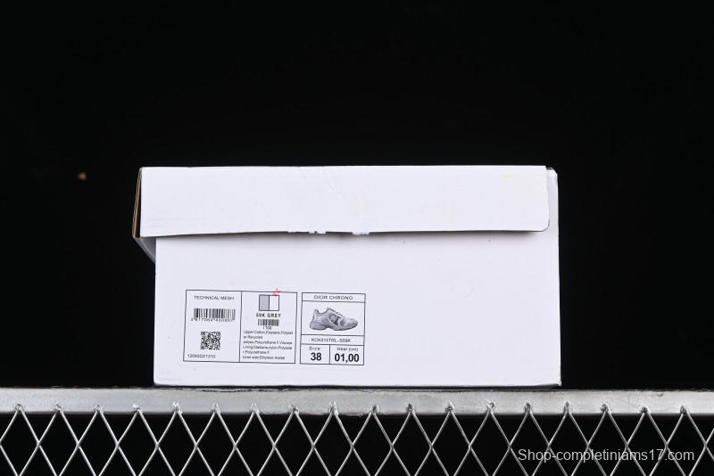 Dior Chrono Round Toe Lace-Up Lifestyle Casual Running Shoes - 59K GREY