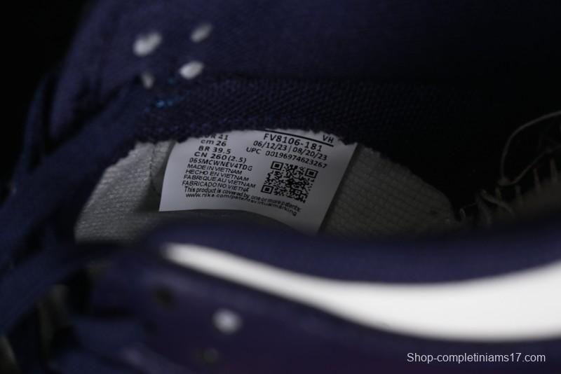 Nike Dunk Low Retro SB Skateboarding Shoes in Navy Blue with Purple Gold White Colorway - FV8106-181